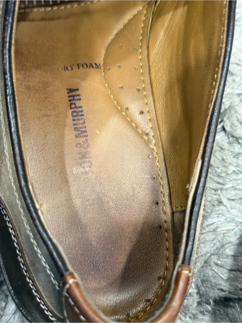 Johnston & Murphy Suade Tan Oxfords Plain Toe Memory Foam Men's Shoes